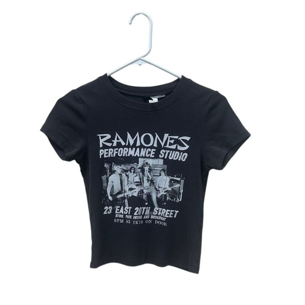 H&M Ramones Black Tee size S
